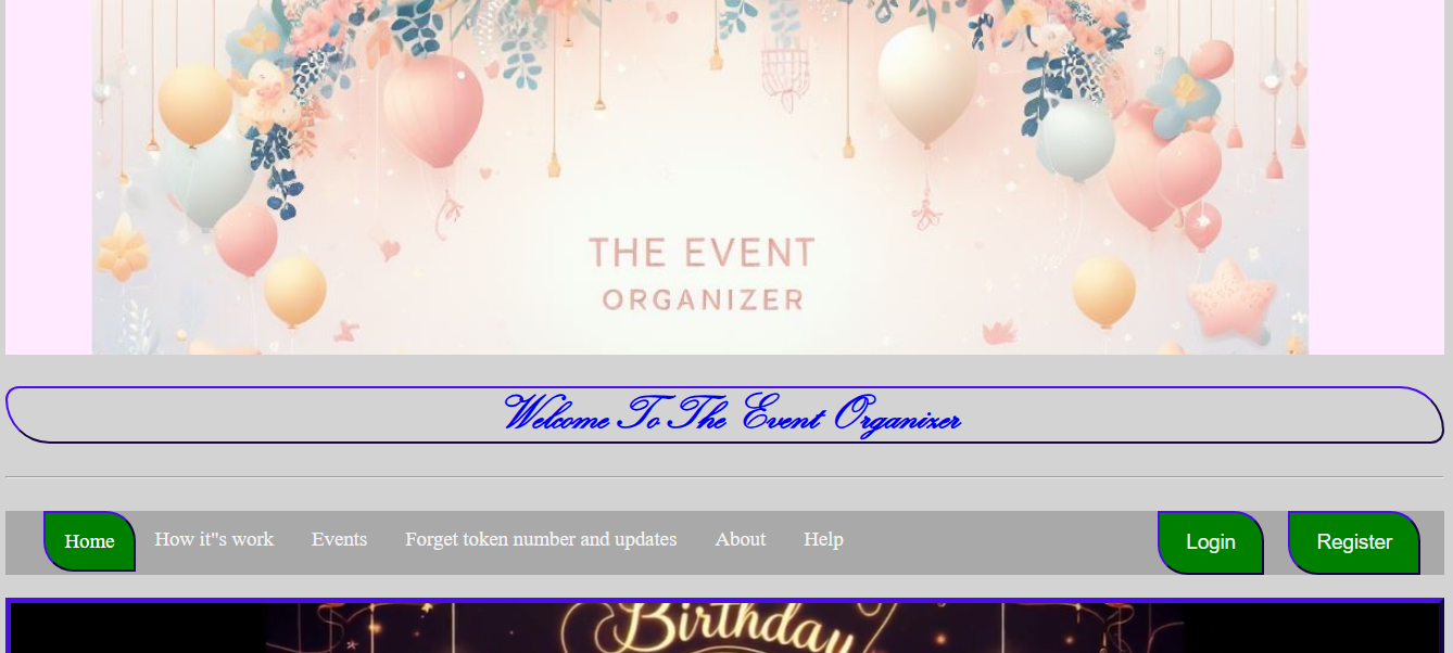 Event Organization Website